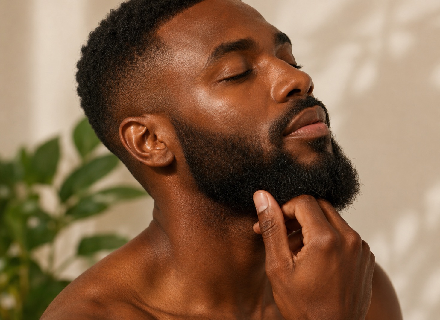 Homme avec barbe soignée